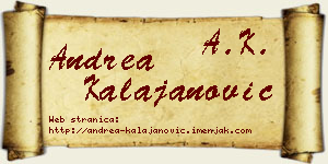 Andrea Kalajanović vizit kartica